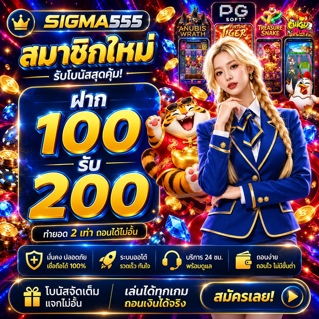 ภาพ SIGMA555 ทดลองเล่นสล็อต PG Soft