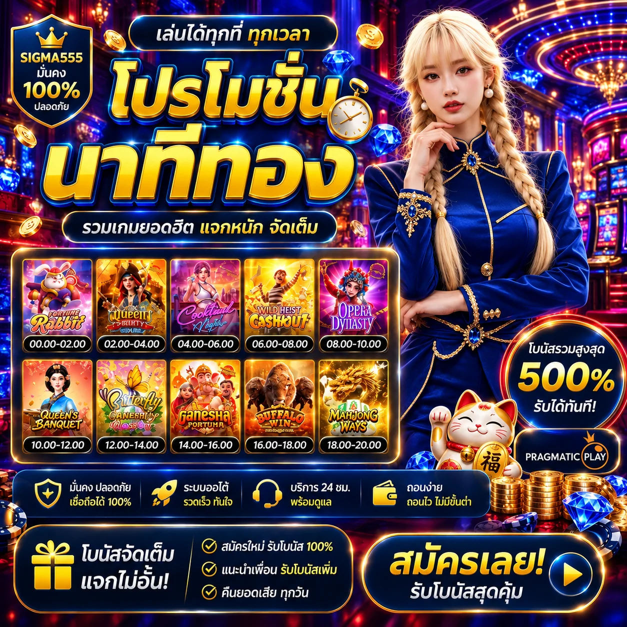 ภาพ SIGMA555 ทดลองเกม Pragmatic Play